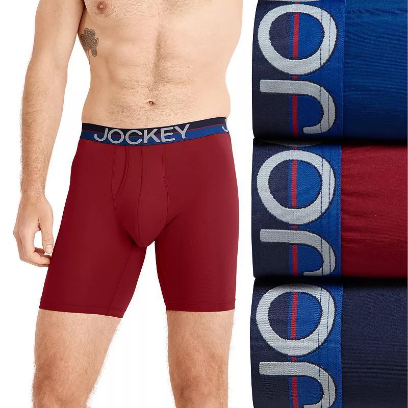 Mens Jockey 3-Pack Infinite Cool Microfiber Stretch 8 Long Leg Boxer Brief Product Image