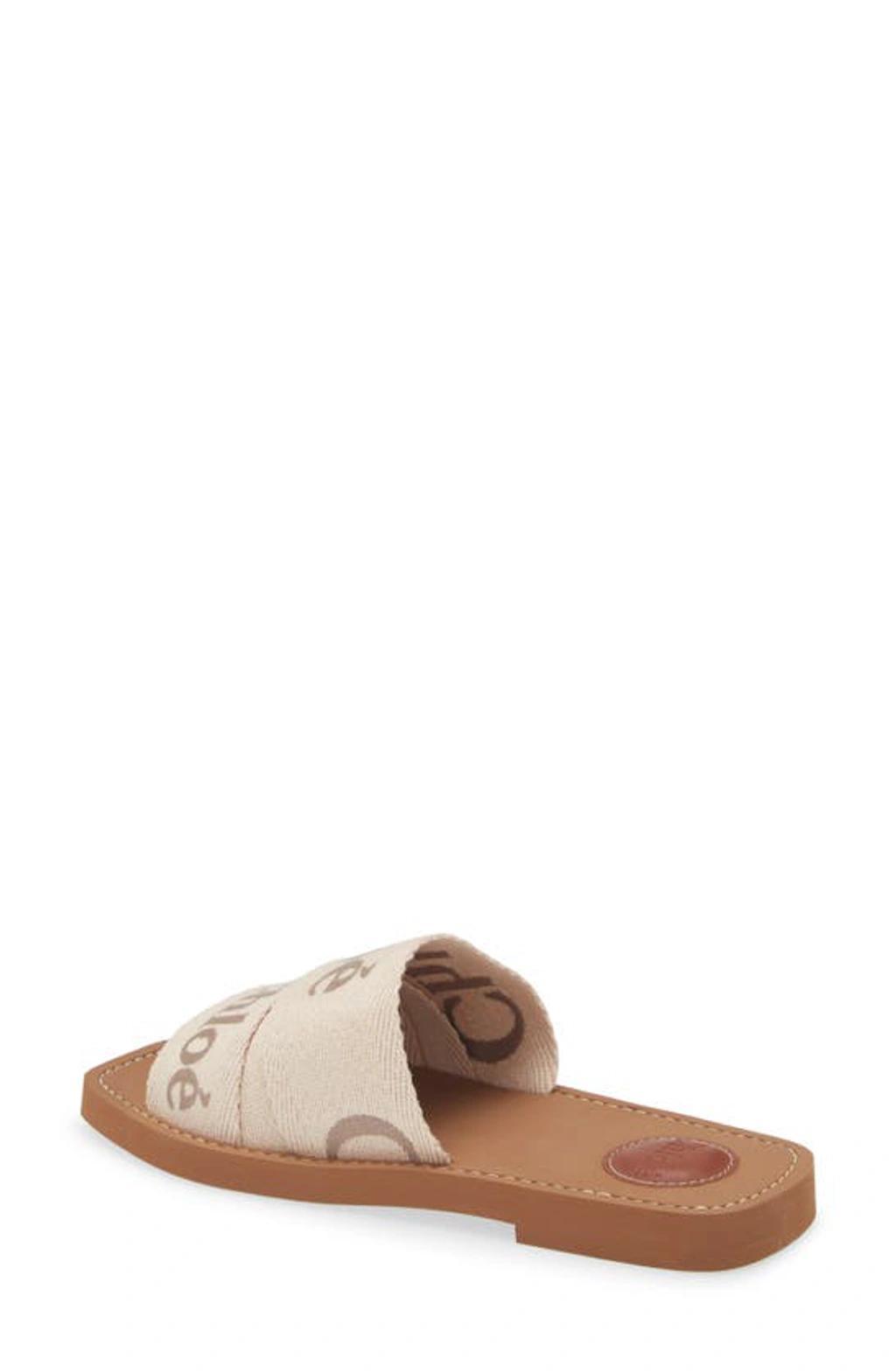 Chloe Womens Woody Logo Slide Sandals Product Image
