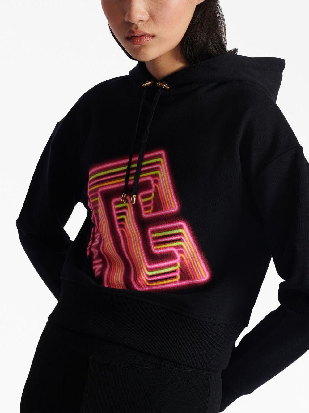 logo-print cotton hoodie  Product Image