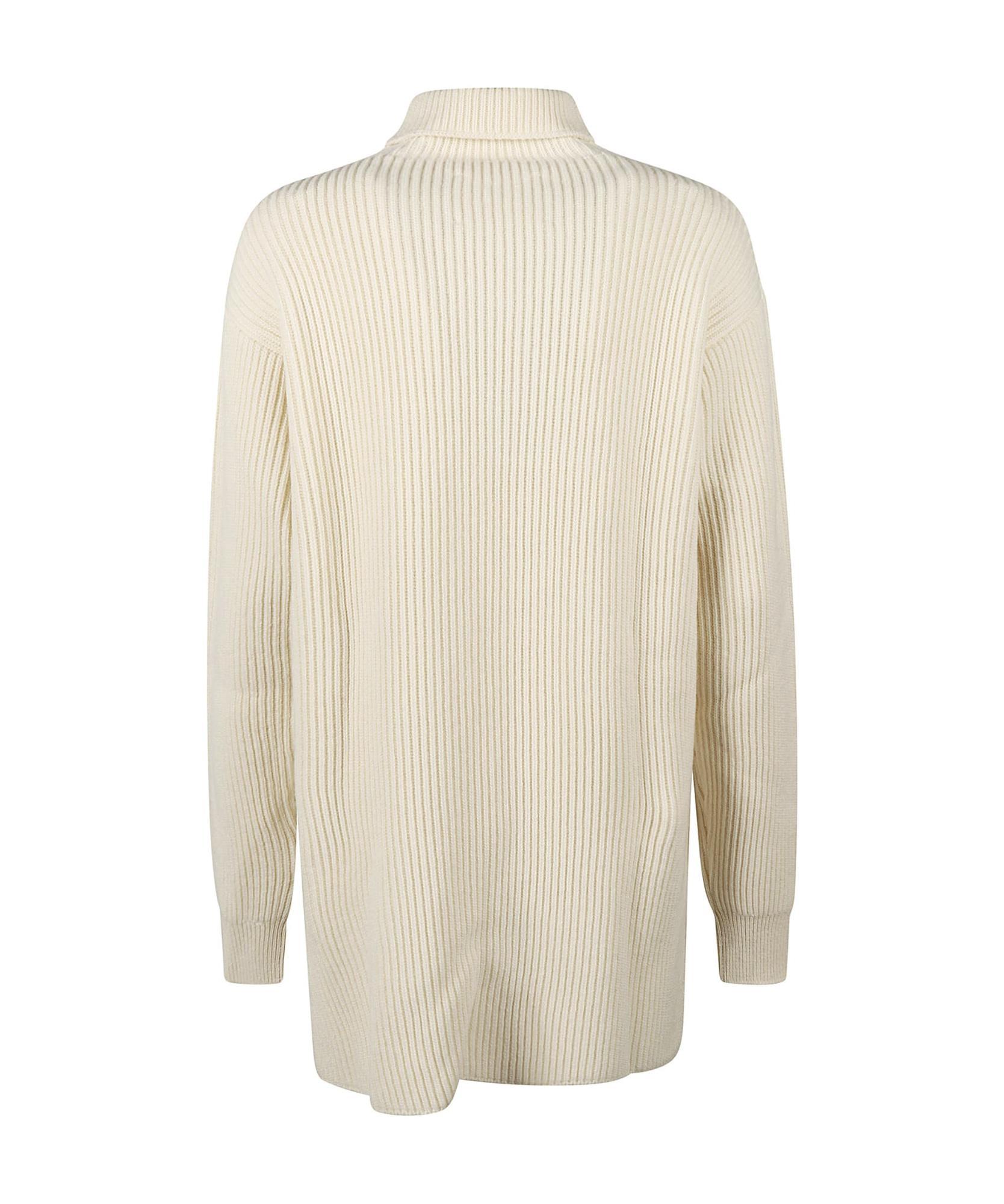 JIL SANDER Ribbed Sweater In Nude Product Image
