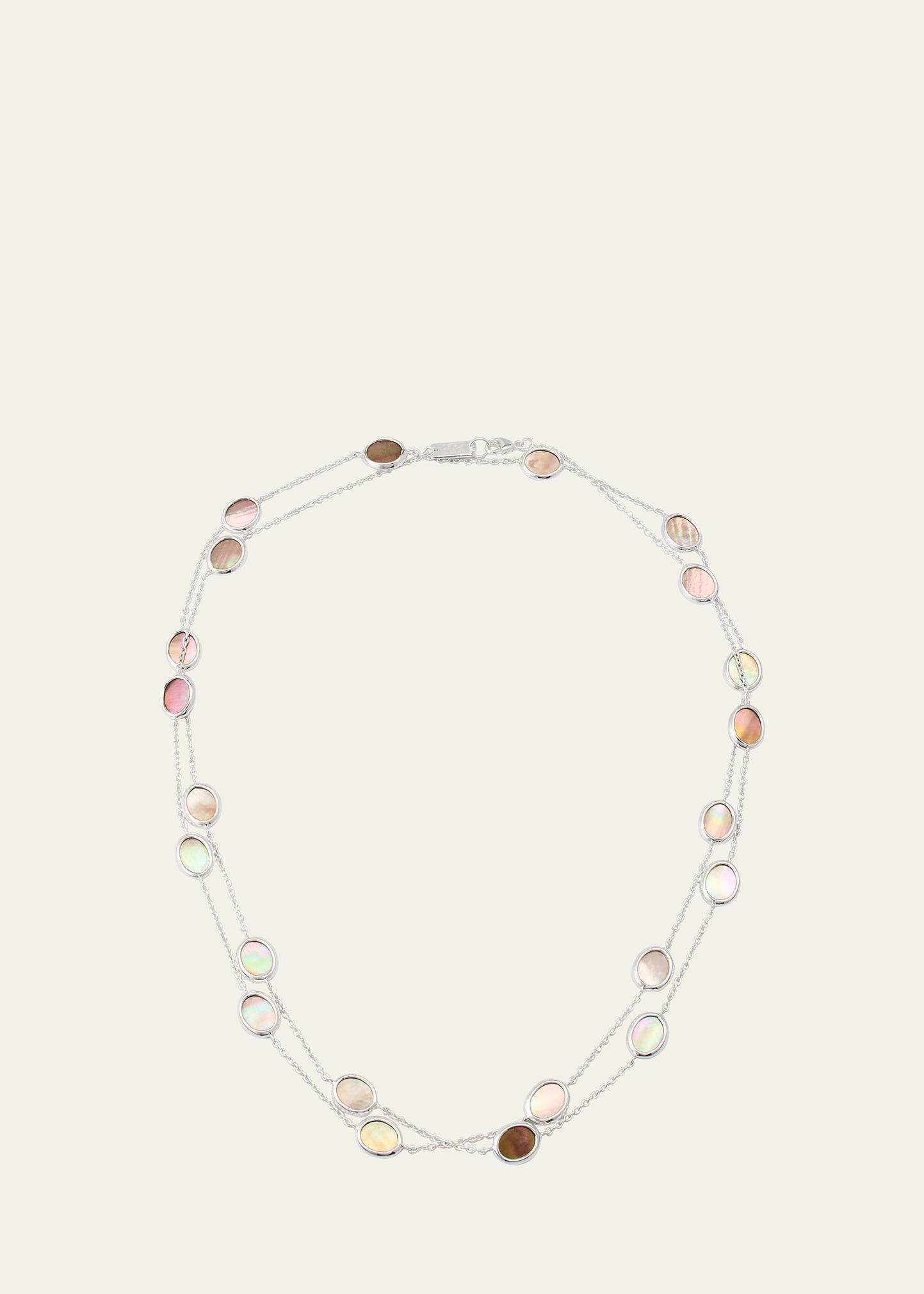 Womens Polished Rock Candy Confetti Sterling Silver & Gemstone Long Station Necklace Product Image