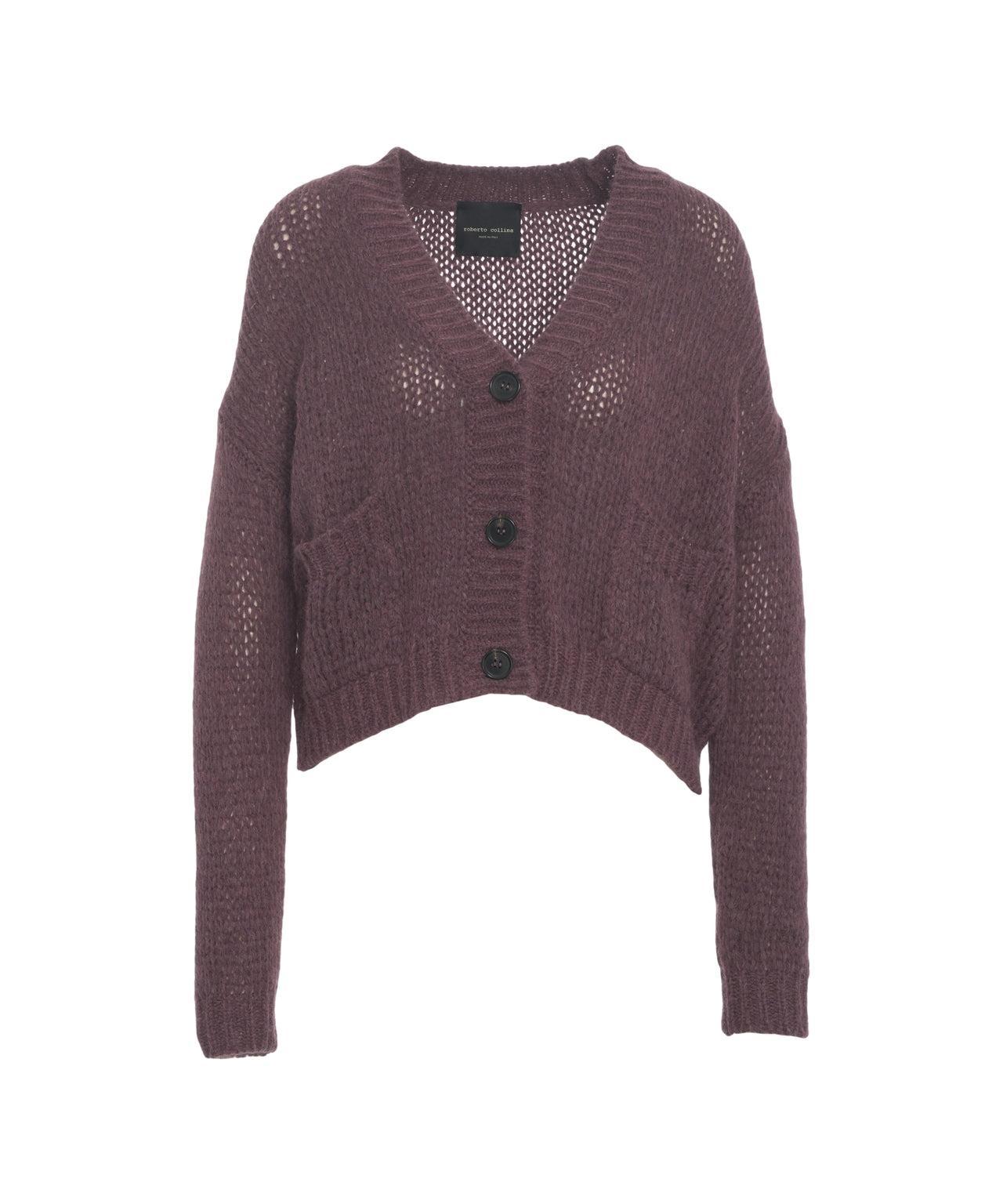 Knit cardigan with V-neck Product Image