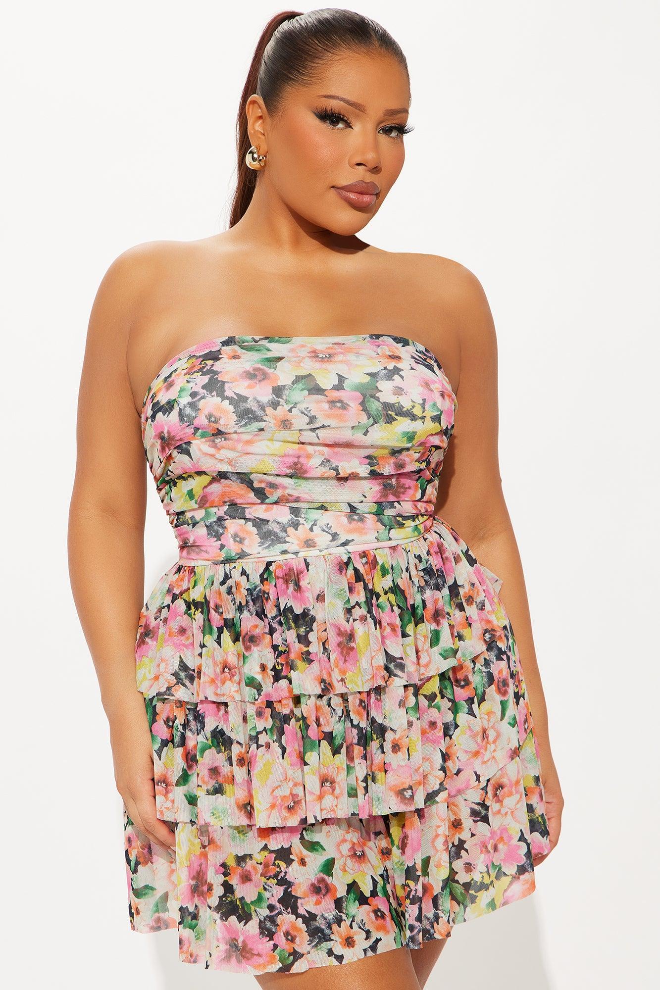 Serenity Floral Mesh Romper - Black/combo Product Image