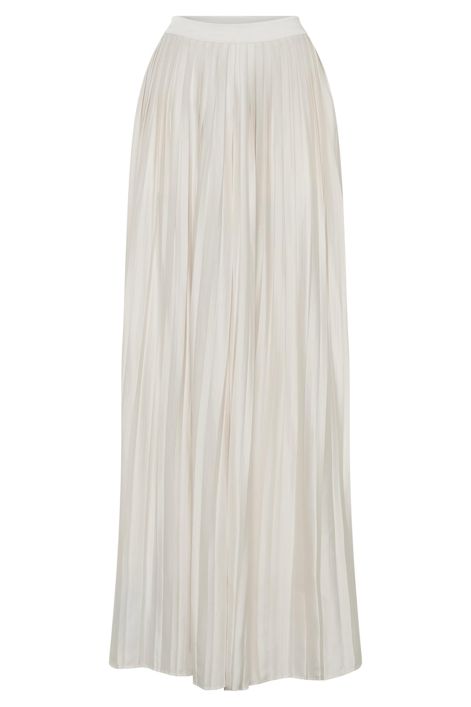 Kennedy Plisse Wide Leg Pants - Ivory Product Image
