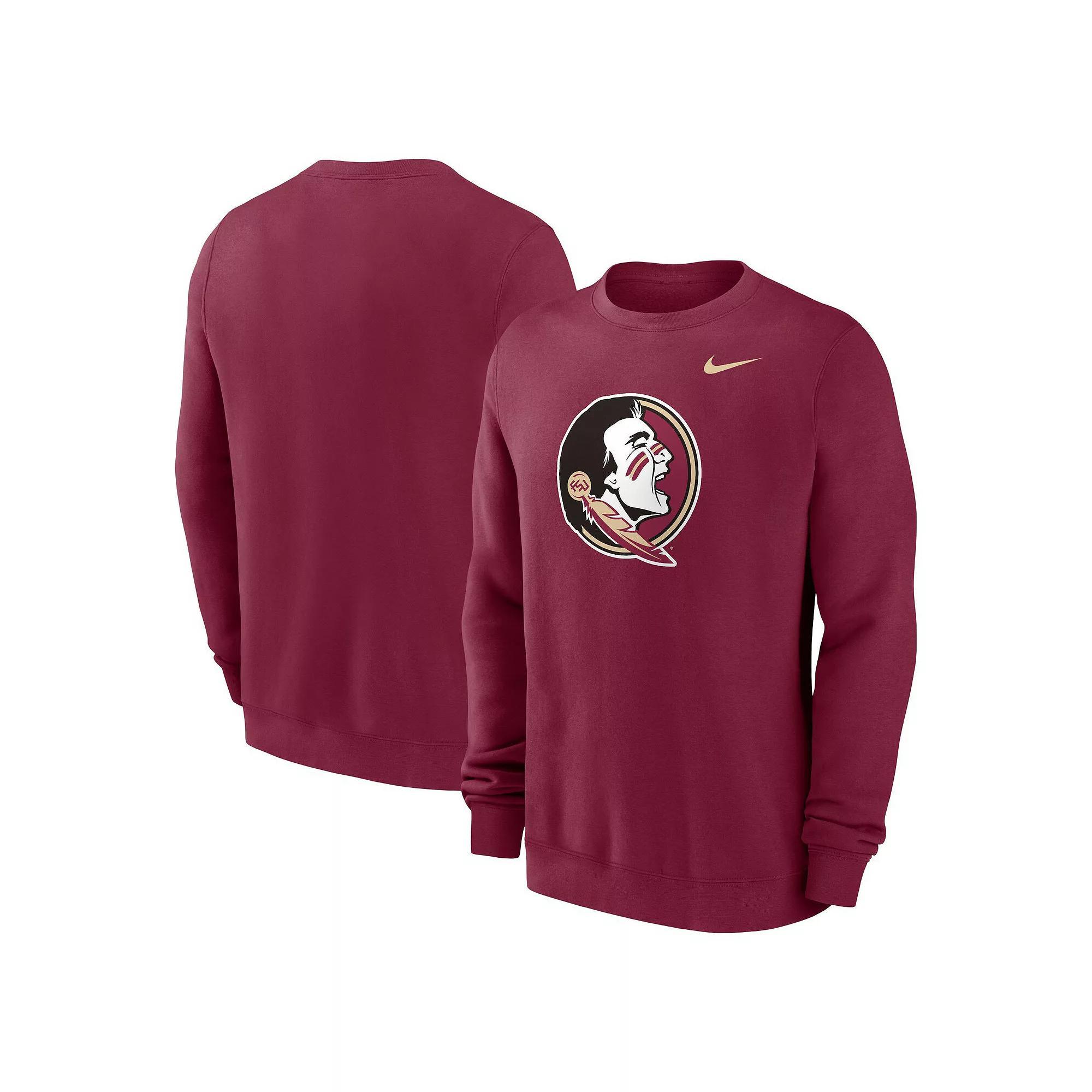 Men's Nike Garnet Florida State Seminoles Primetime Evergreen Fleece Pullover Sweatshirt, Size: 2XL, Red Product Image