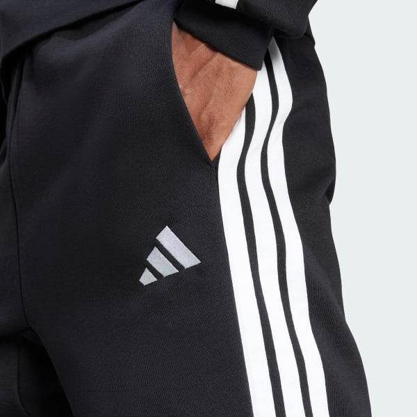 Men's adidas Essentials 3-Stripes Fleece Sportswear Shorts, Size: Medium, Black Product Image