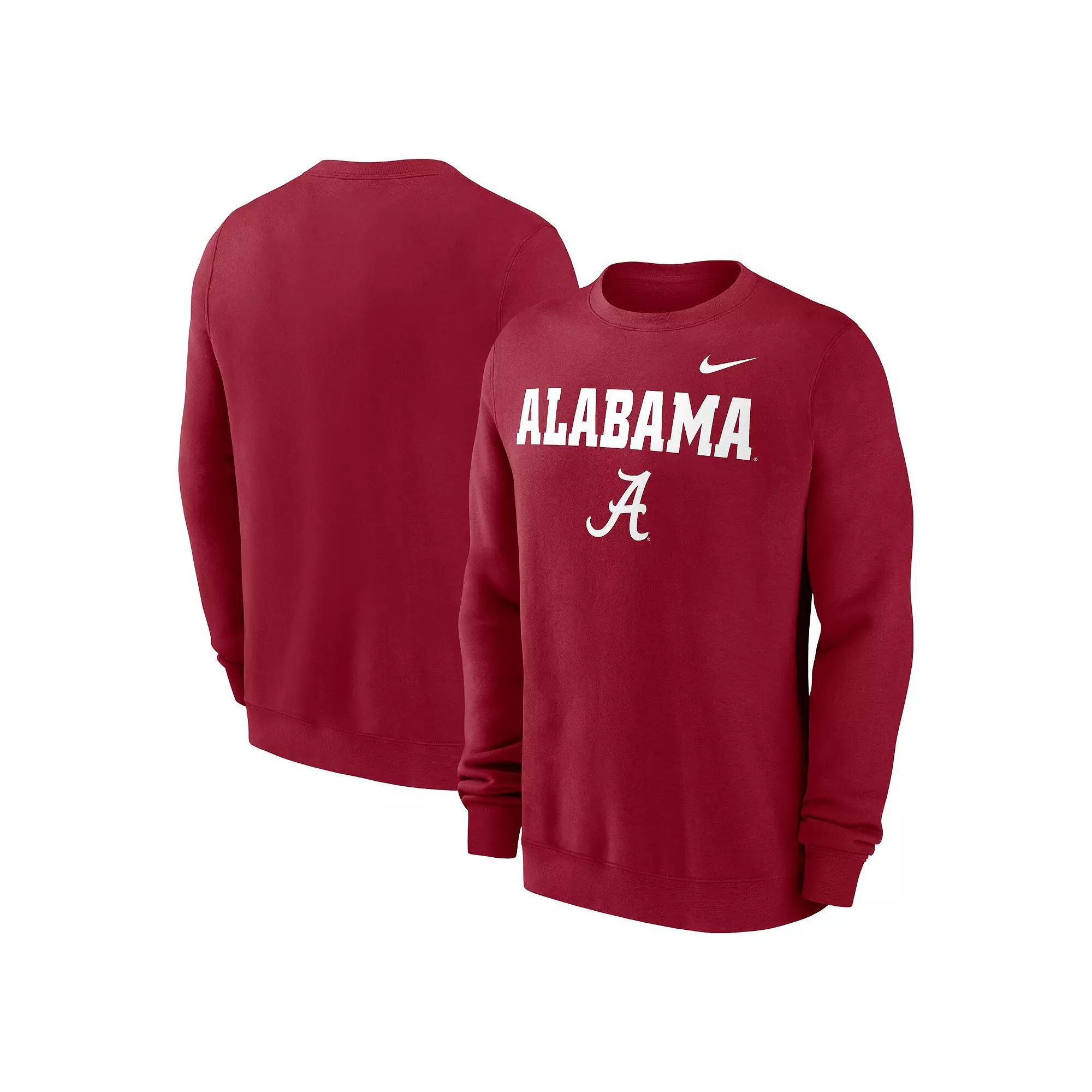 Men's Nike Crimson Alabama Crimson Tide Primetime Primary Stack Pullover Sweatshirt, Size: XL, Red Product Image