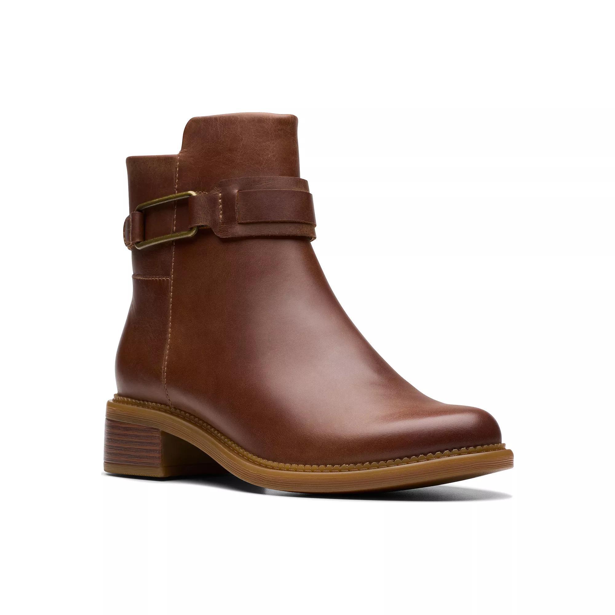 Clarks® Maye Bella Women's Leather Ankle Boots, Size: 7.5 Product Image