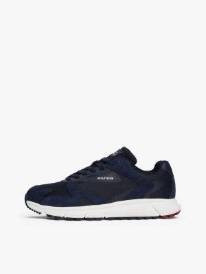 Mixed-Texture Suede Runner Sneaker Product Image