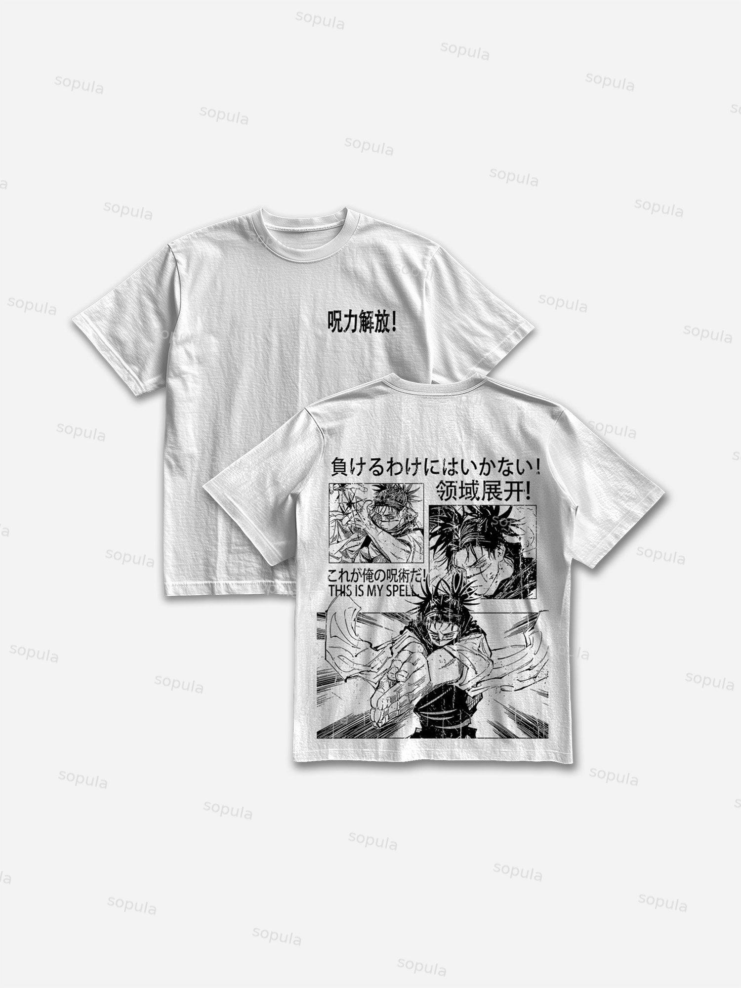 Spell Comic Graphic Print Cotton T-shirt Product Image