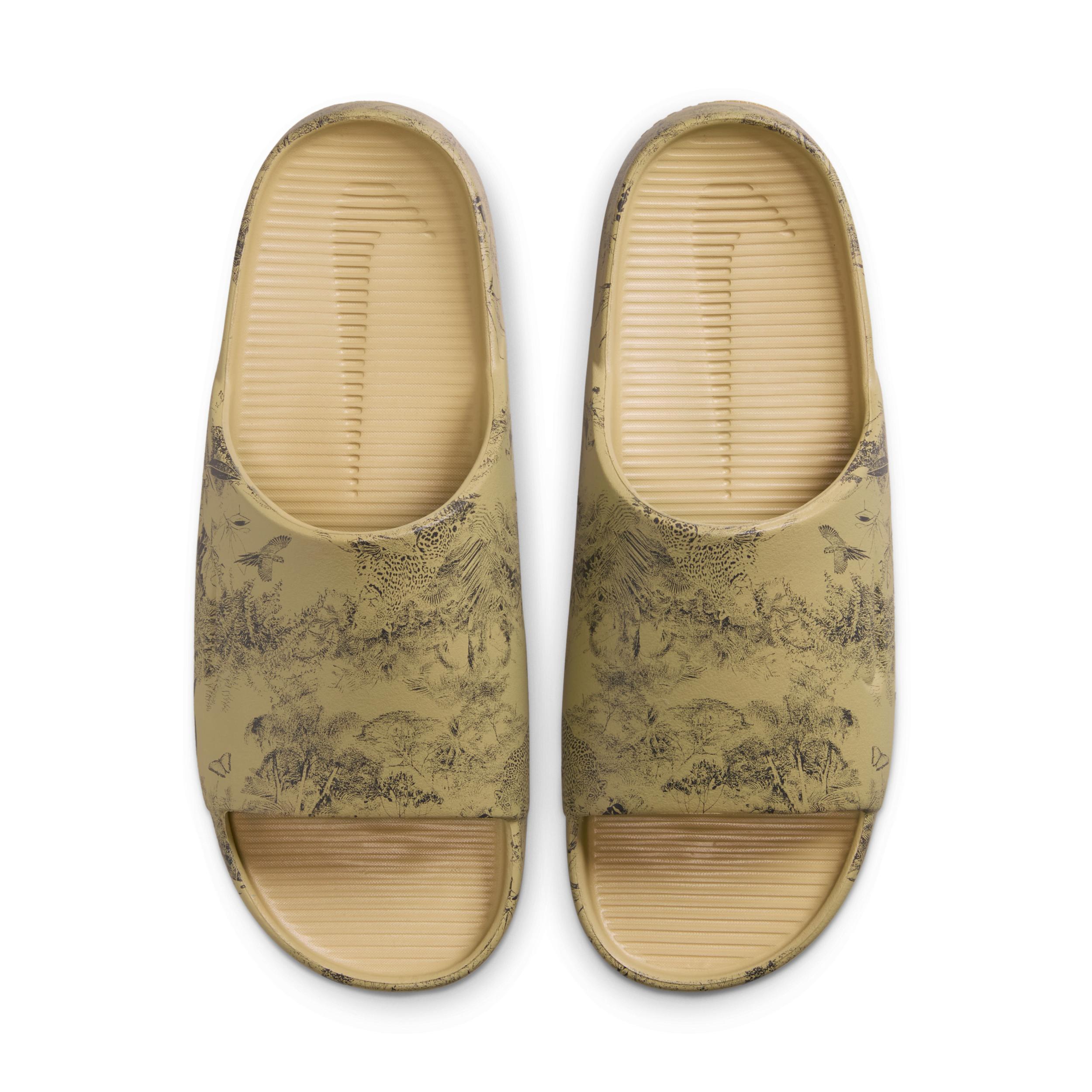 Nike Calm Slide Print Men's Sandals, Size: 13, Parachute Beige Product Image