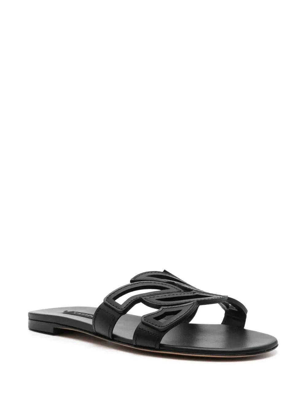 CASADEI Miramar Slides - Woman Flats And Loafers Black 38 Product Image