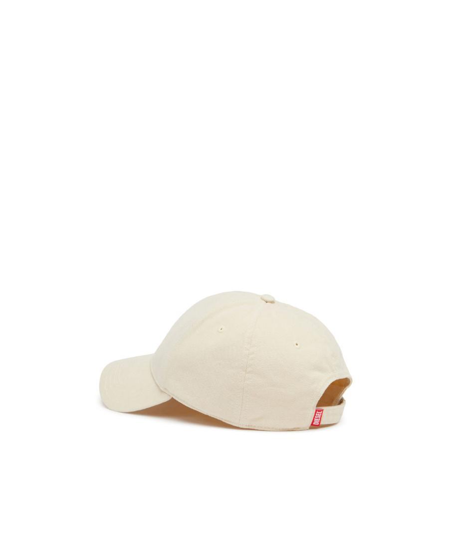 DIESEL Baseball Cap In Washed Cotton Twill In White Product Image