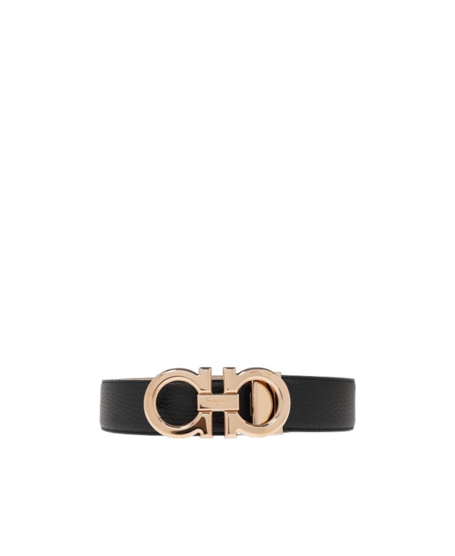 FERRAGAMO Double-sided Belt In Black-beige Product Image