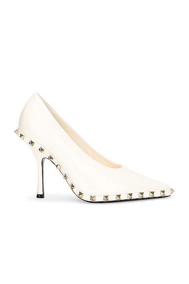 Rockstud Leather Stiletto Pumps Product Image