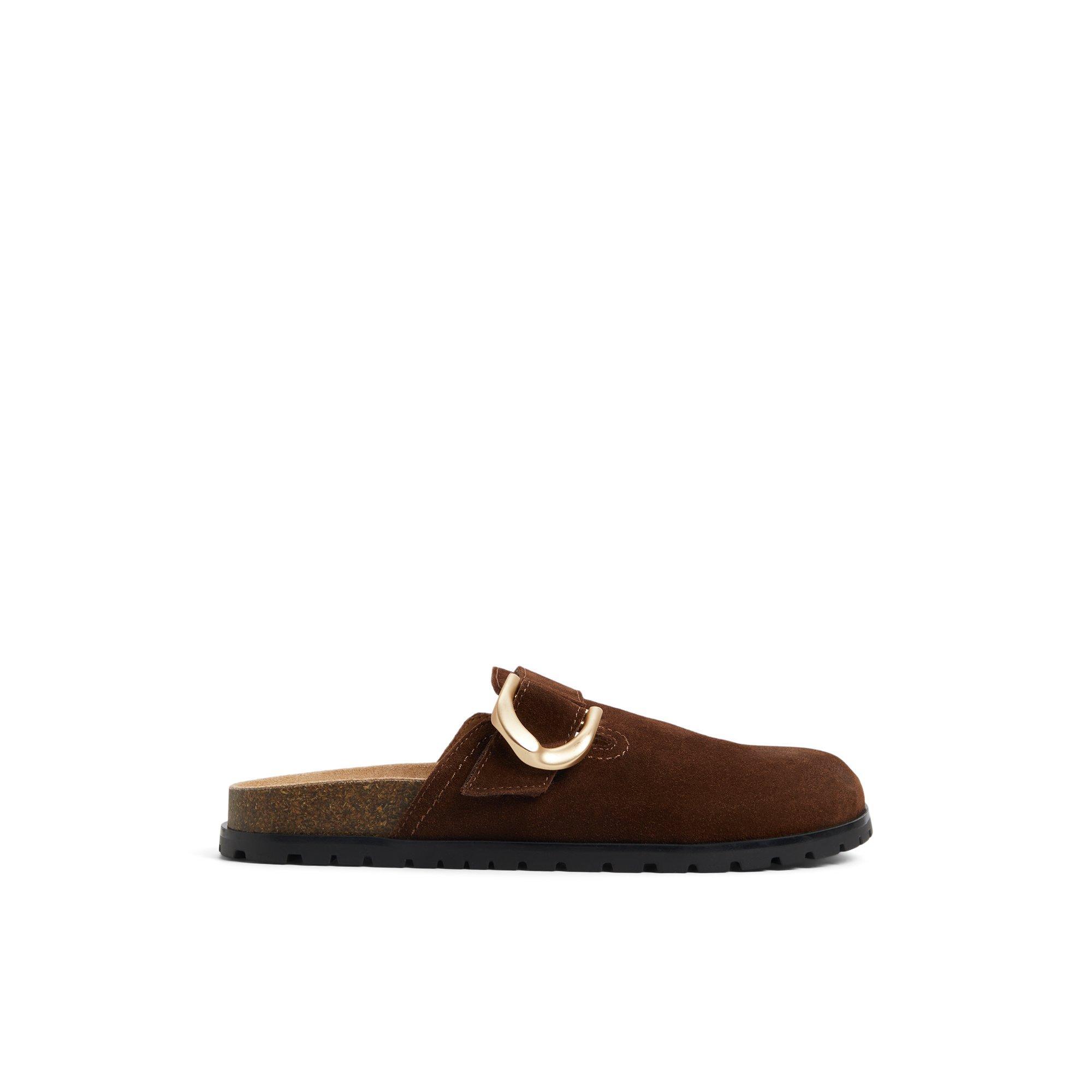 Viviania Dark Brown Women's Footbed sandals | ALDO US Product Image