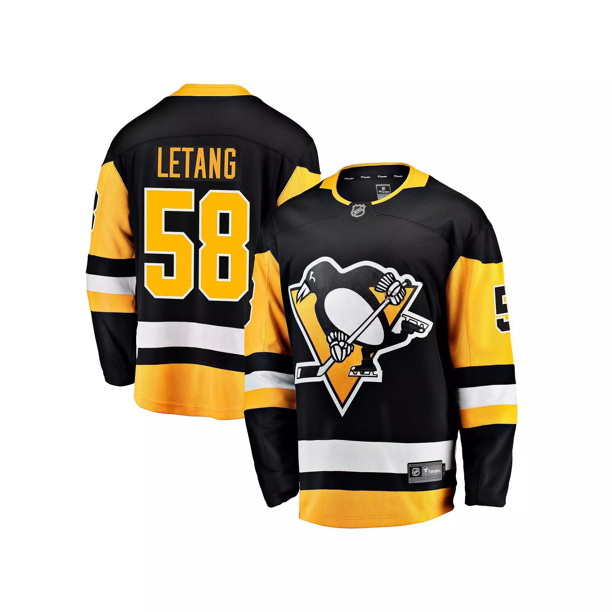 Mens Fanatics Branded Kris Letang Pittsburgh Penguins Home Breakaway Jersey Product Image