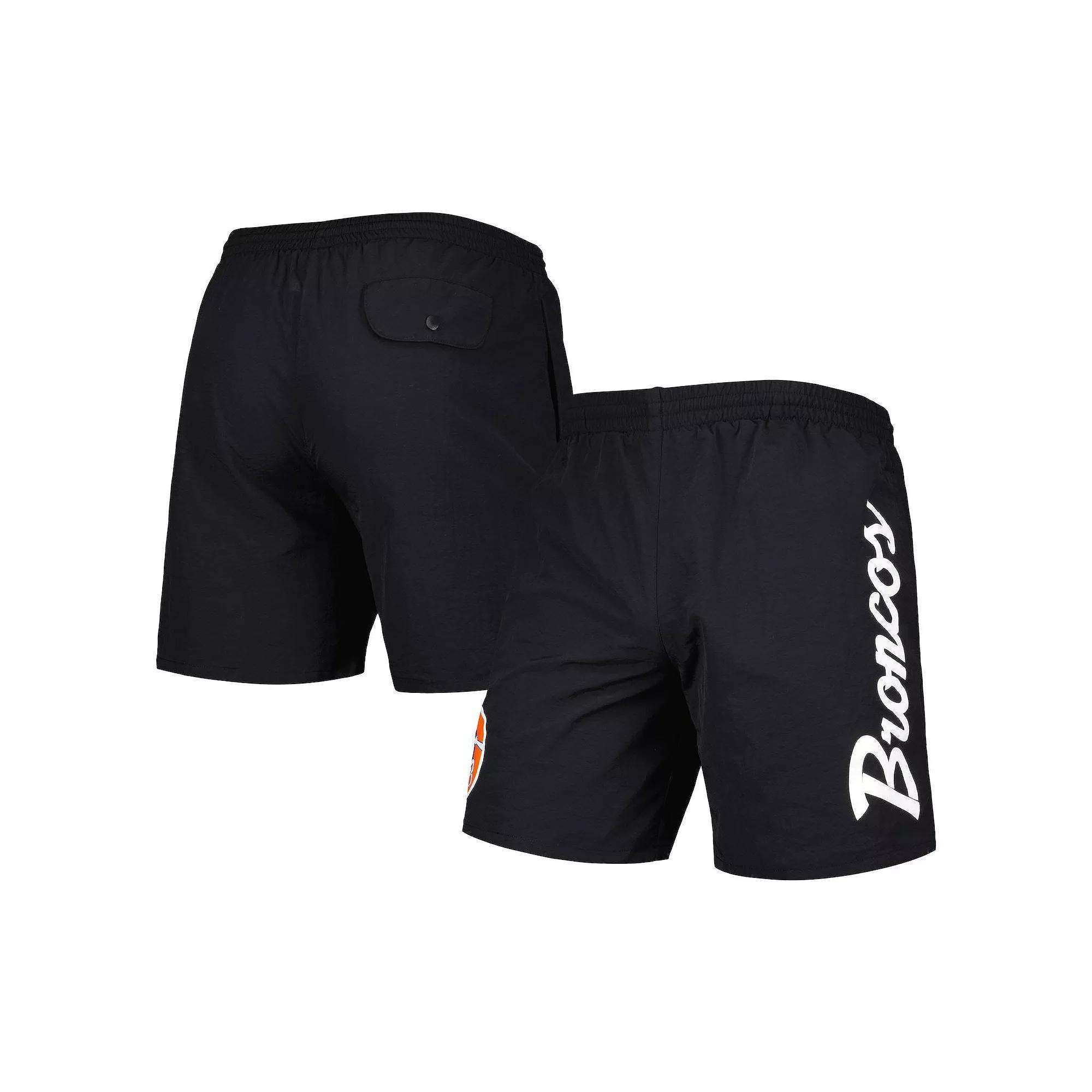 Men's Mitchell & Ness Black Denver Broncos Team Essentials Nylon Shorts, Size: XL Product Image