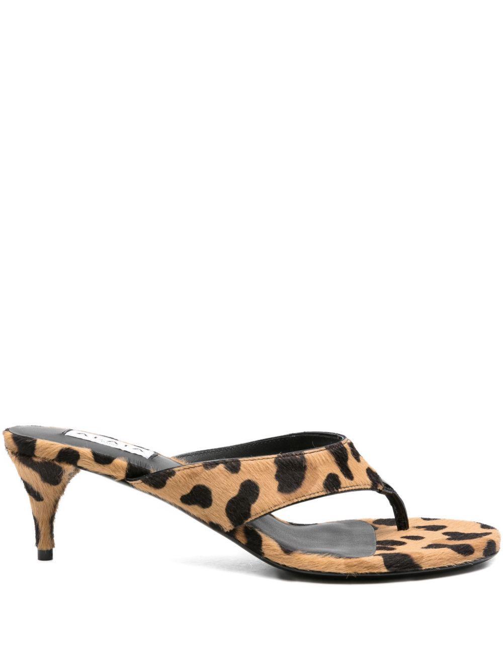 leopard-print kitten-heel mules Product Image
