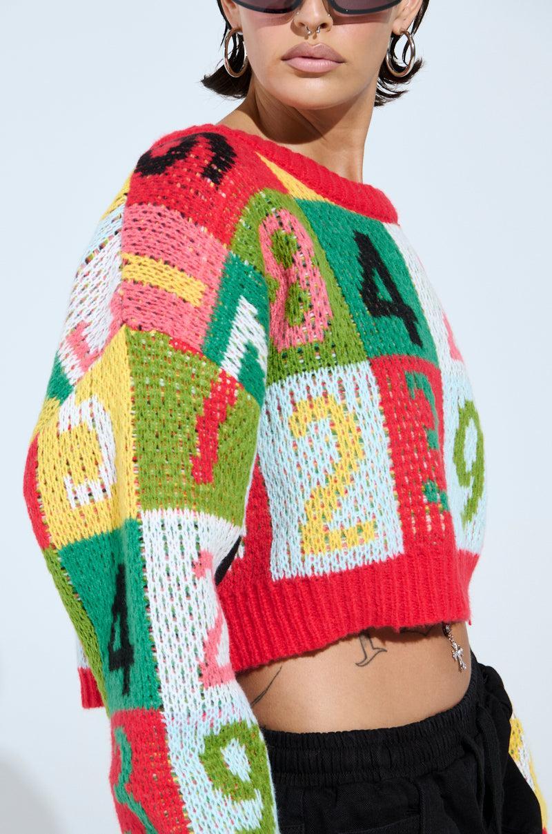 TOO MANY NUMBERS SWEATER Product Image