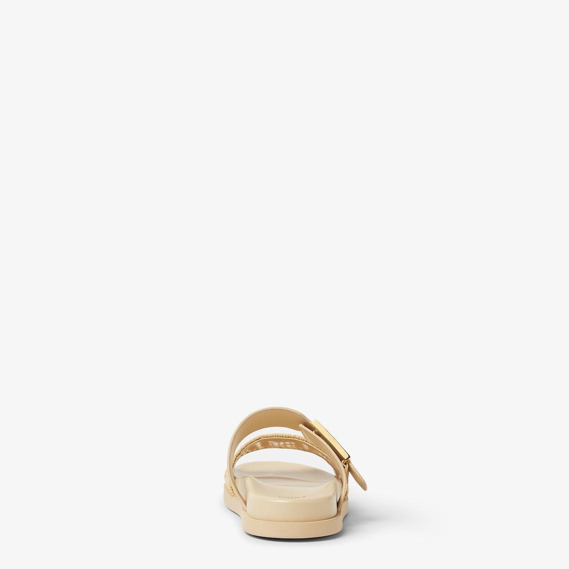 Fendi FeelMesh slides with raffia FF embroidery Product Image