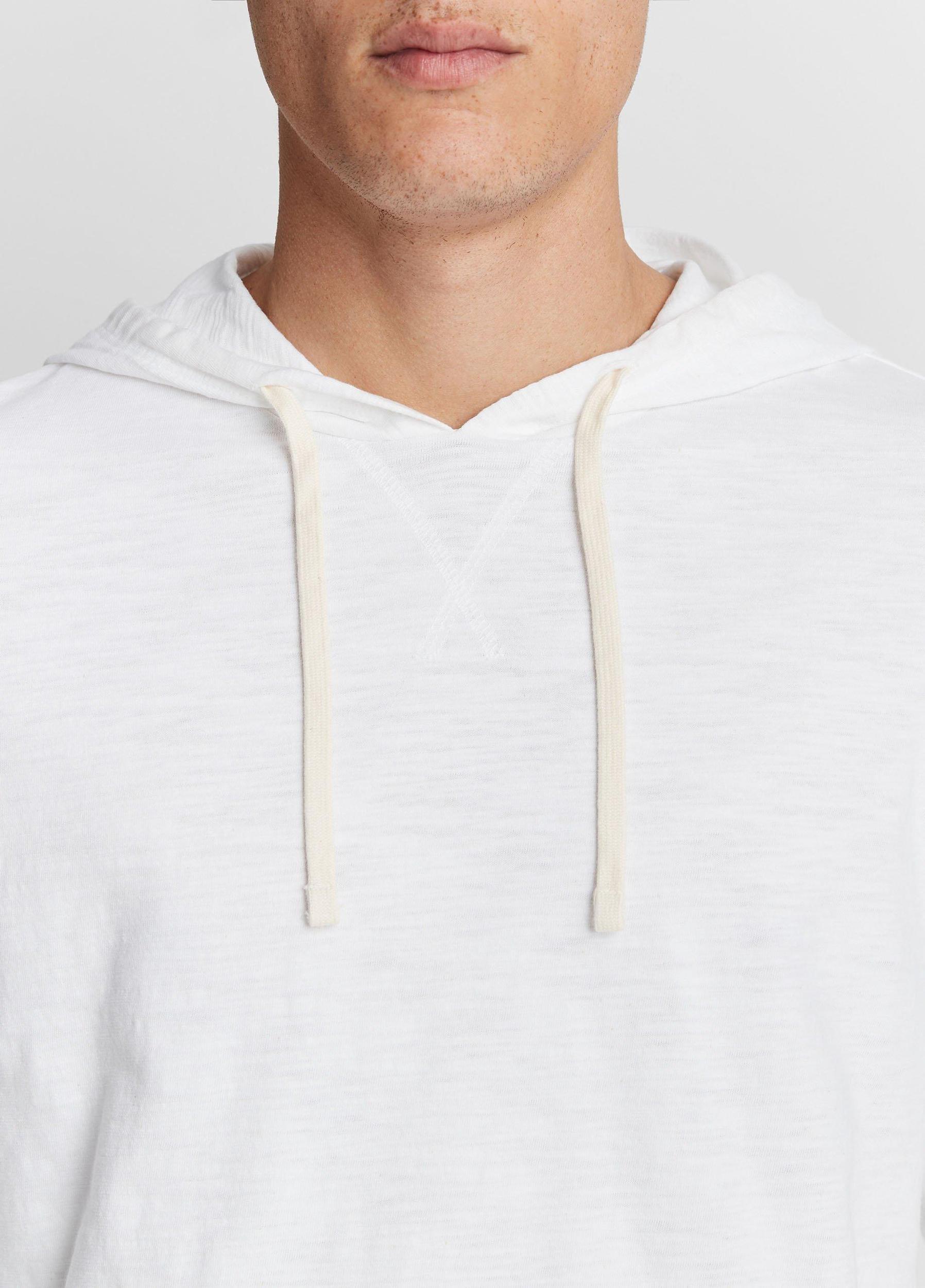 Mens Textured Cotton Hoodie, Coastal Blue, Size L Vince Product Image