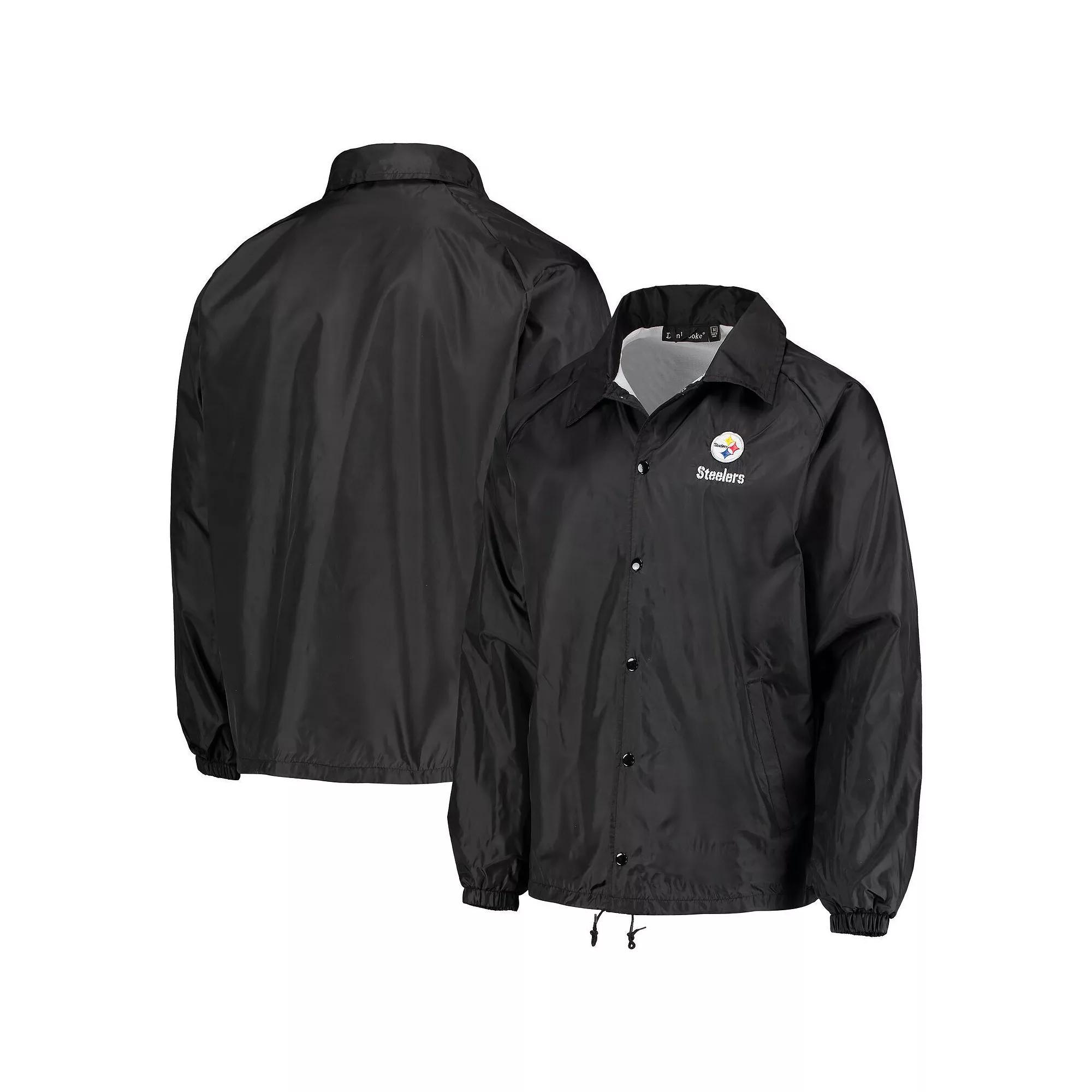 Mens Carolina Panthers Coaches Classic Raglan Full-Snap Windbreaker Jacket Product Image