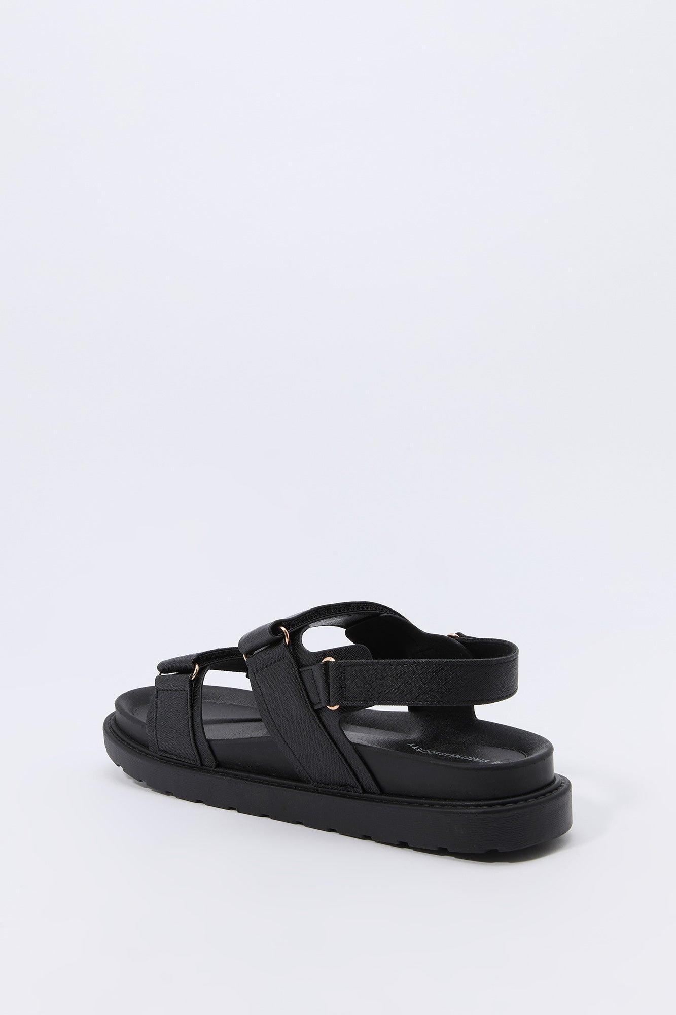 Faux Leather Velcro Strap Sandal Female Product Image