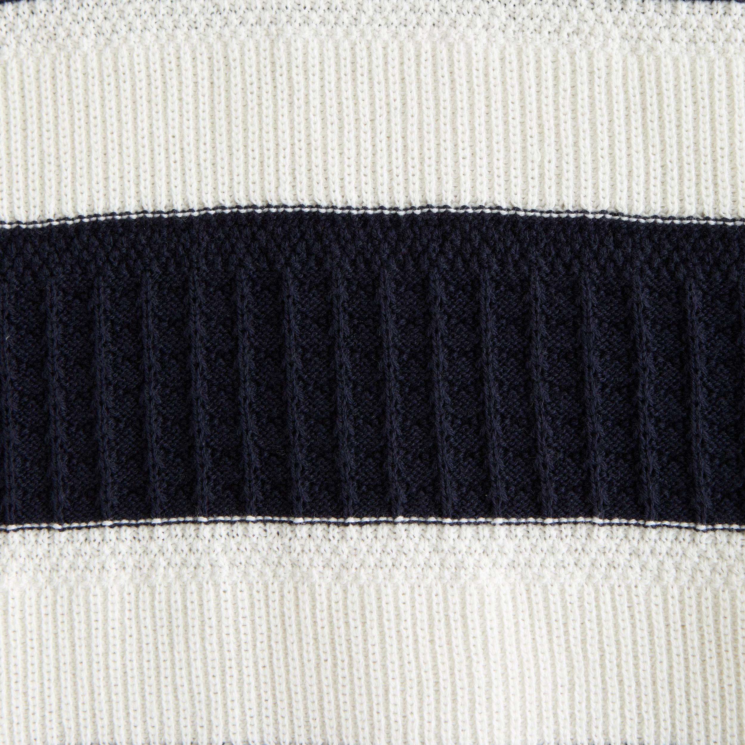 Striped 3-Button Sweater Polo Product Image