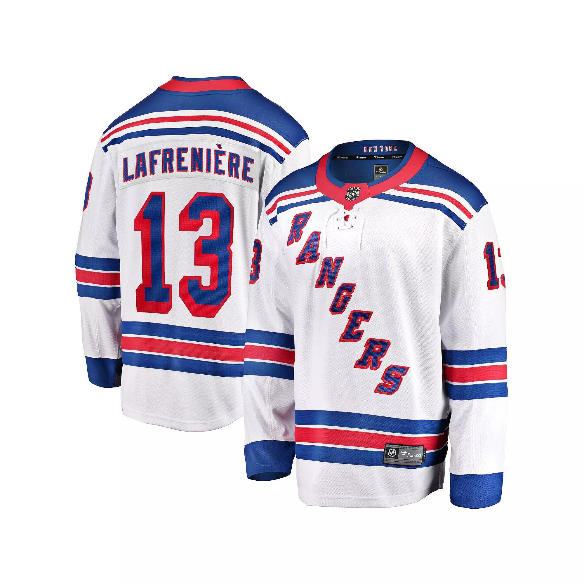 Men's Fanatics Branded Alexis Lafreniere White New York Rangers Away Premier Breakaway Player Jersey, Size: Medium, Ran White Product Image