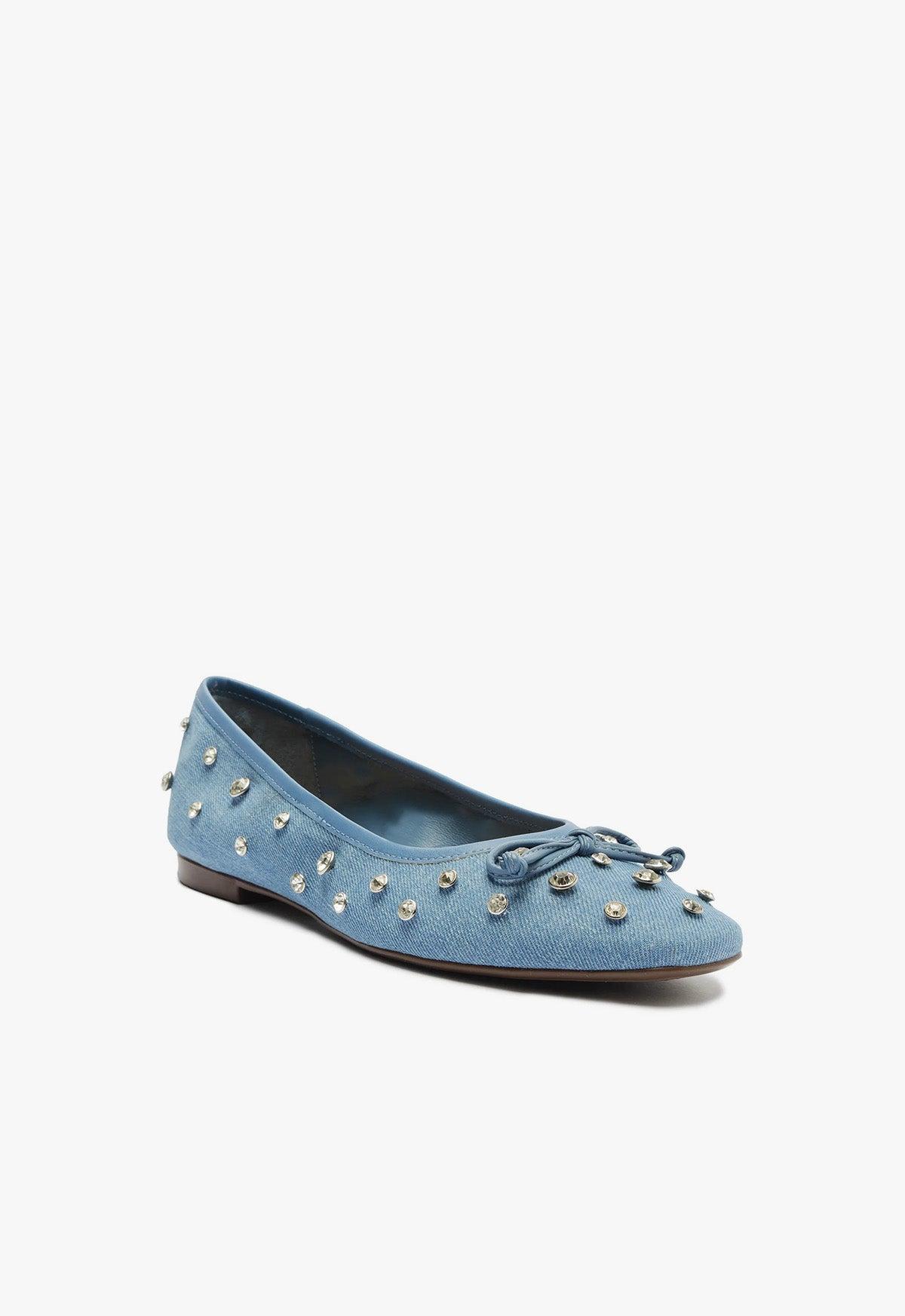 Arissa Shine Denim Flat Product Image