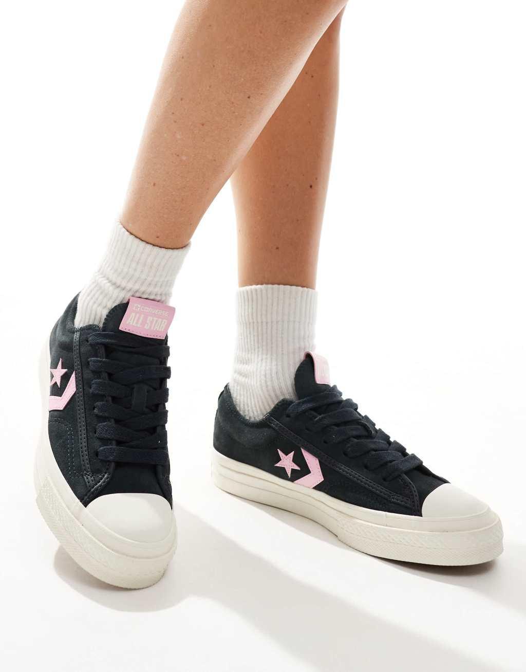 Converse Star Player 76 in navy and pink exclusive to ASOS Product Image