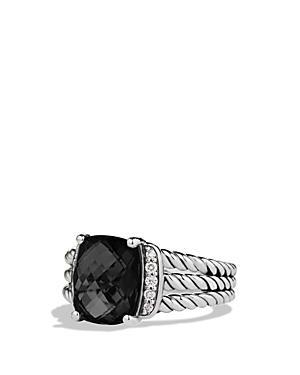 David Yurman Petite Wheaton Ring with Black Onyx and Diamonds Product Image