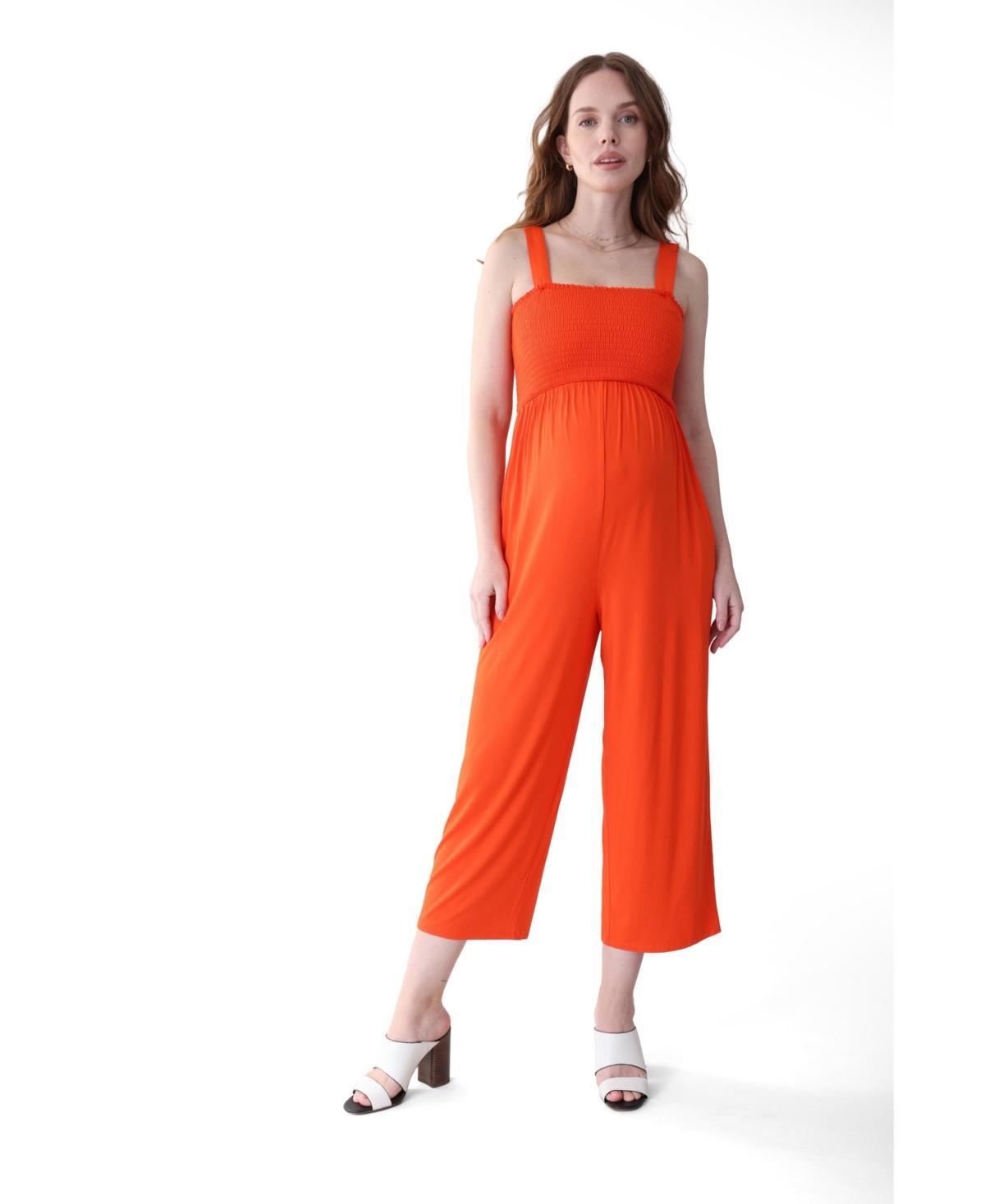 Ingrid & Isabel Maternity Smocked Jumpsuit Product Image