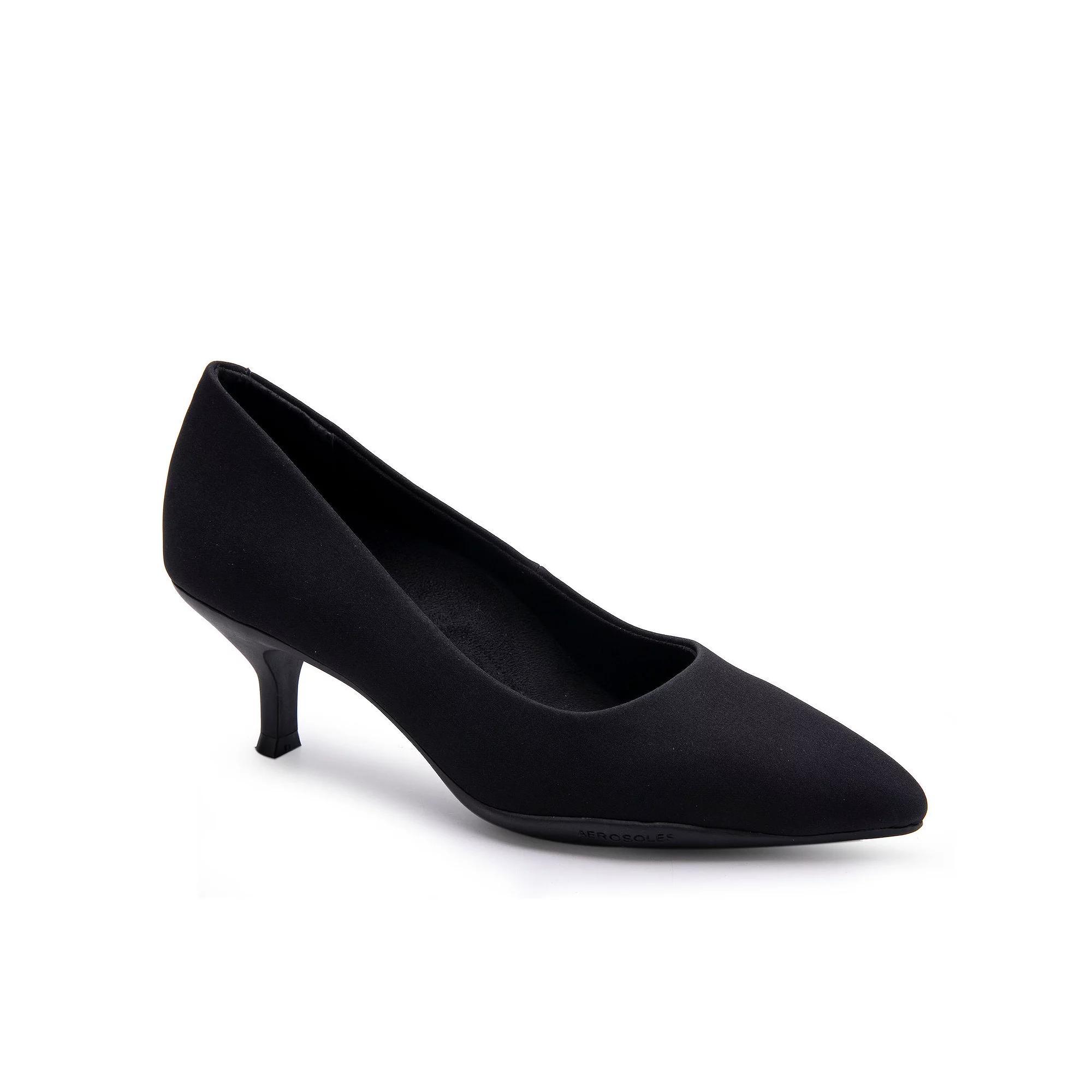 Aerosoles Ludlow Women's Kitten Heel Pumps, Size: 7, Black Stretch Product Image