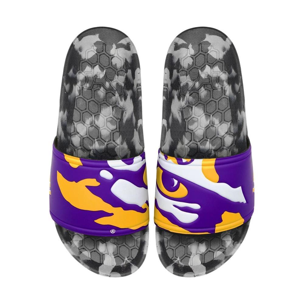 NCAA LSU Tigers Slydr Pro White Sandals - Purple M15/W17 Product Image