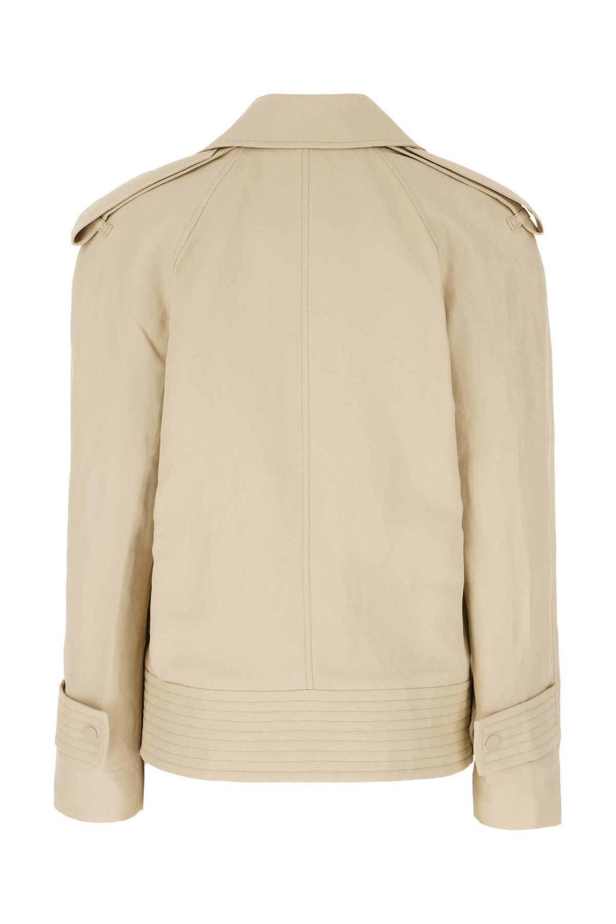 BURBERRY Sand Cellulose Fiber Blend Jacket In Oat Product Image
