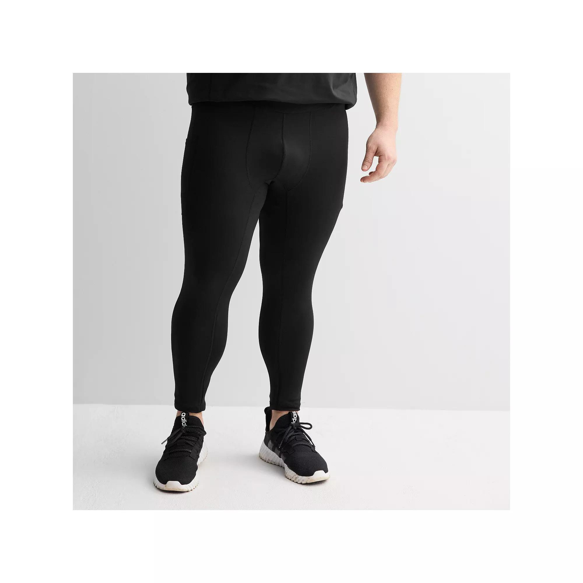 Big & Tall Tek Gear® Base Layer Full Length Pants, Men's, Size: 4XB, Mineral Black Product Image