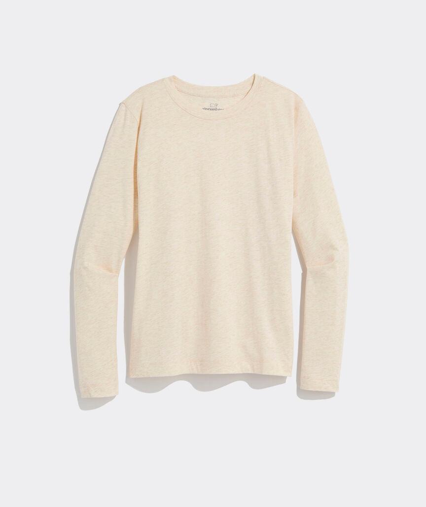 Pima Cotton Long-Sleeve Crewneck Tee Product Image
