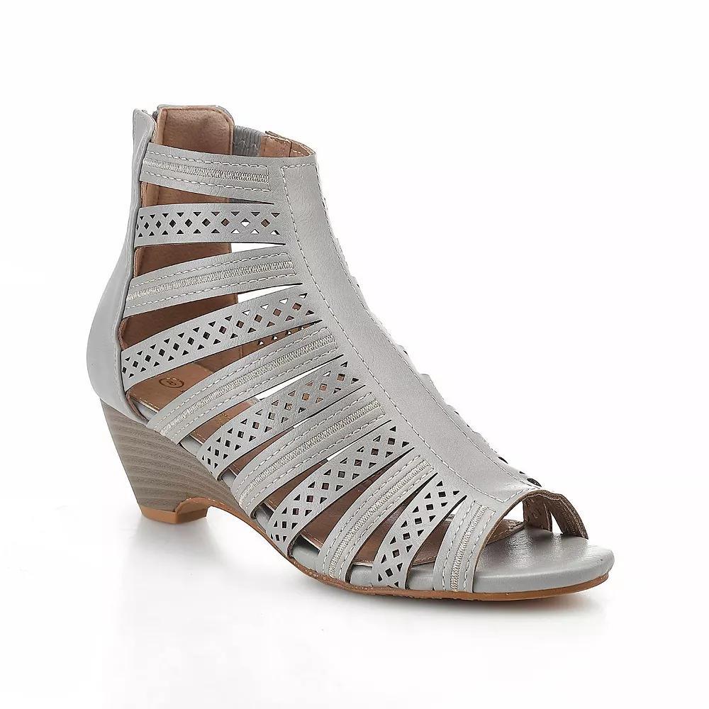 Henry Ferrera Sally Open Toe Women's Wedge Sandals, Size: 9, Gray Product Image