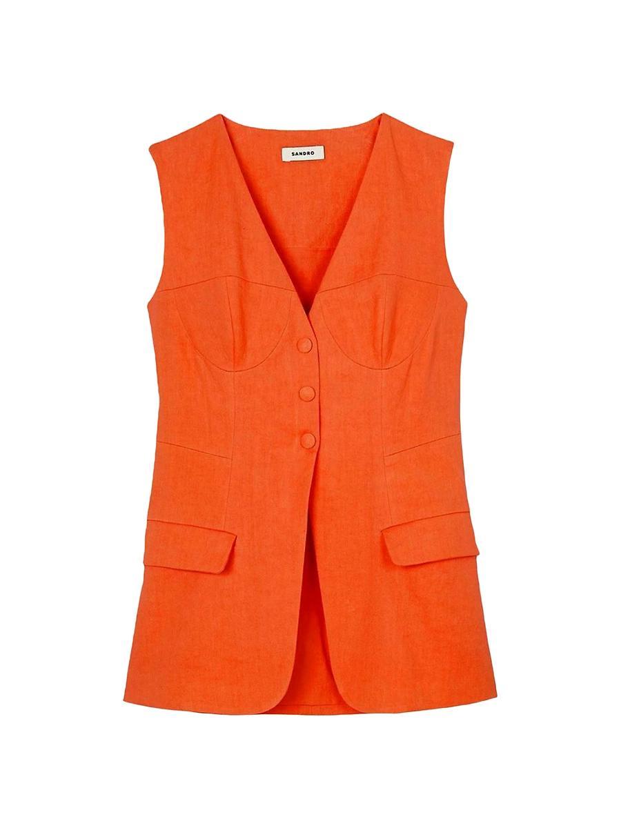 Womens Sleeveless Jacket Vest Product Image