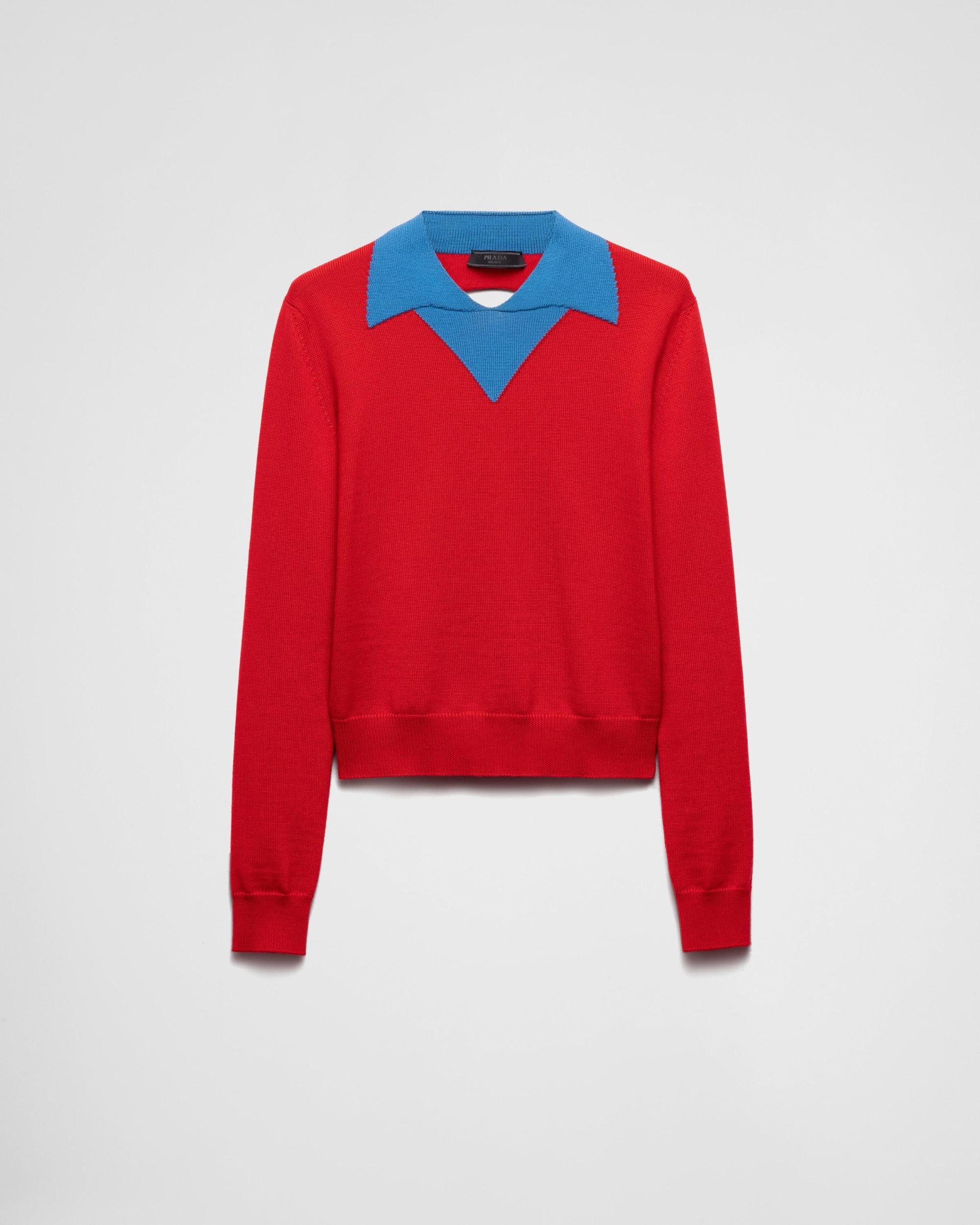 Wool polo shirt Product Image