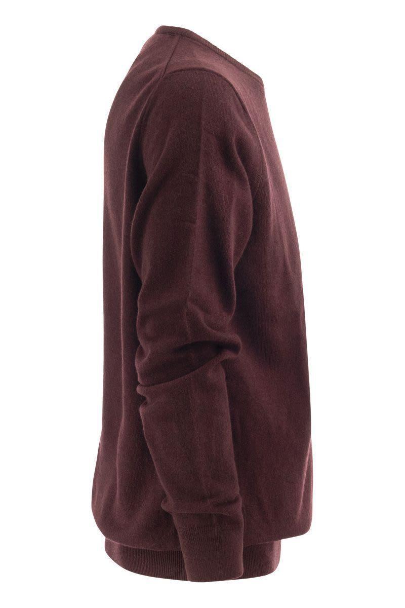 BRUNELLO CUCINELLI Rib Knit Plain Sweater In Beige Product Image