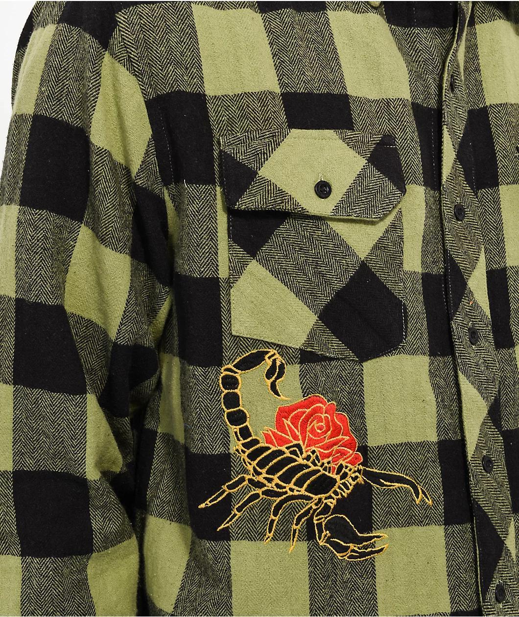 Primitive Buffalo Black & Green Flannel Shirt Product Image