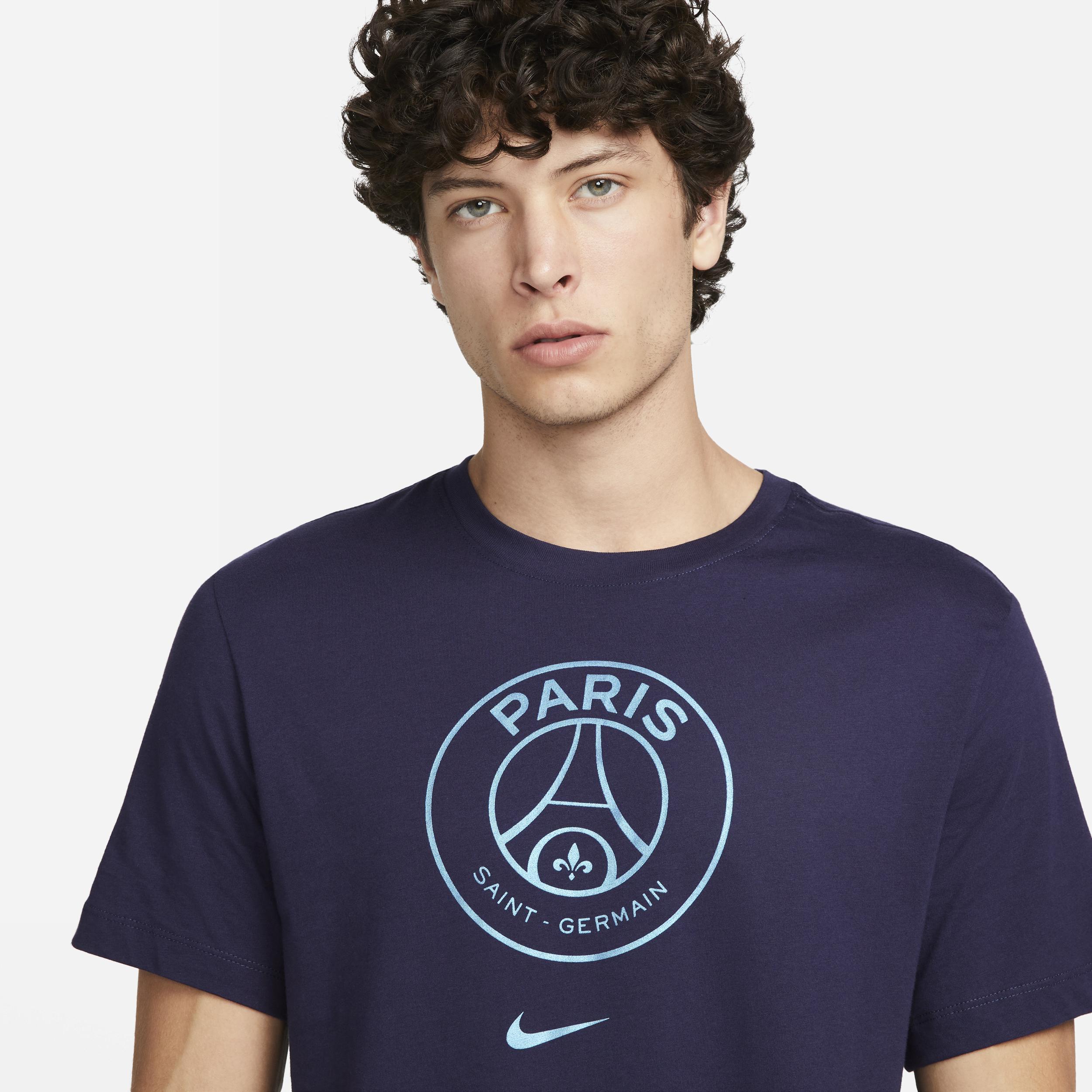 Men's  Nike Navy Paris Saint-Germain Crest  T-Shirt, Size: Large, Psg Blue Product Image