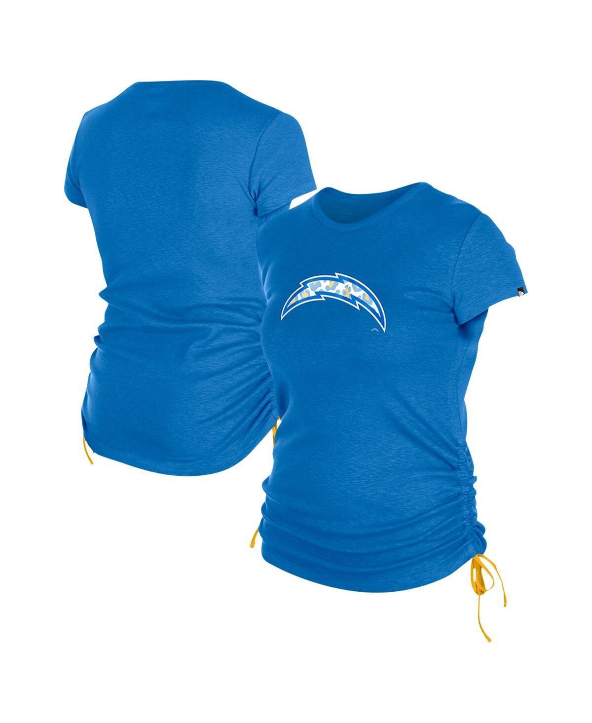 Women's New Era Navy Denver Broncos Ruched Side T-Shirt, Size: Small, Blue Product Image