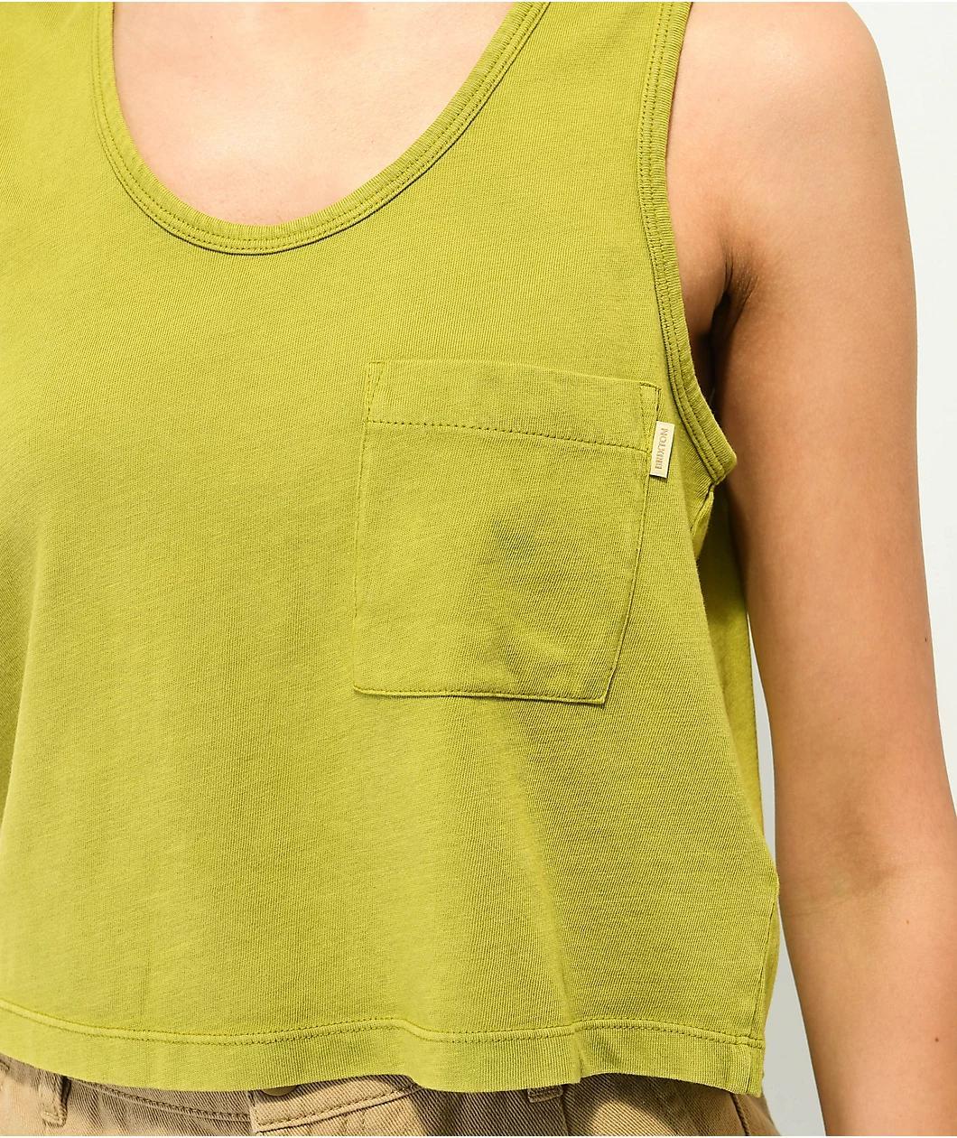 Brixton Moss Green Crop Pocket Tank Product Image