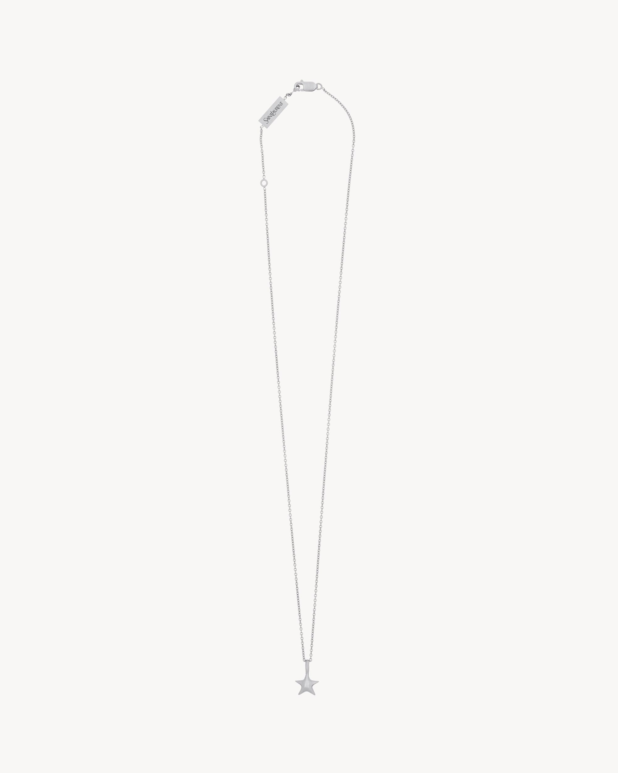 star pendant necklace in 18K grey gold Product Image
