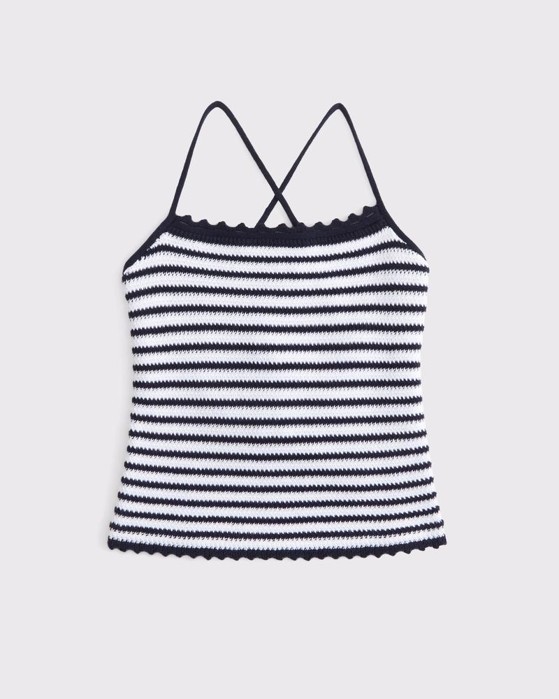 Crochet-Style Tie-Back Tank Product Image