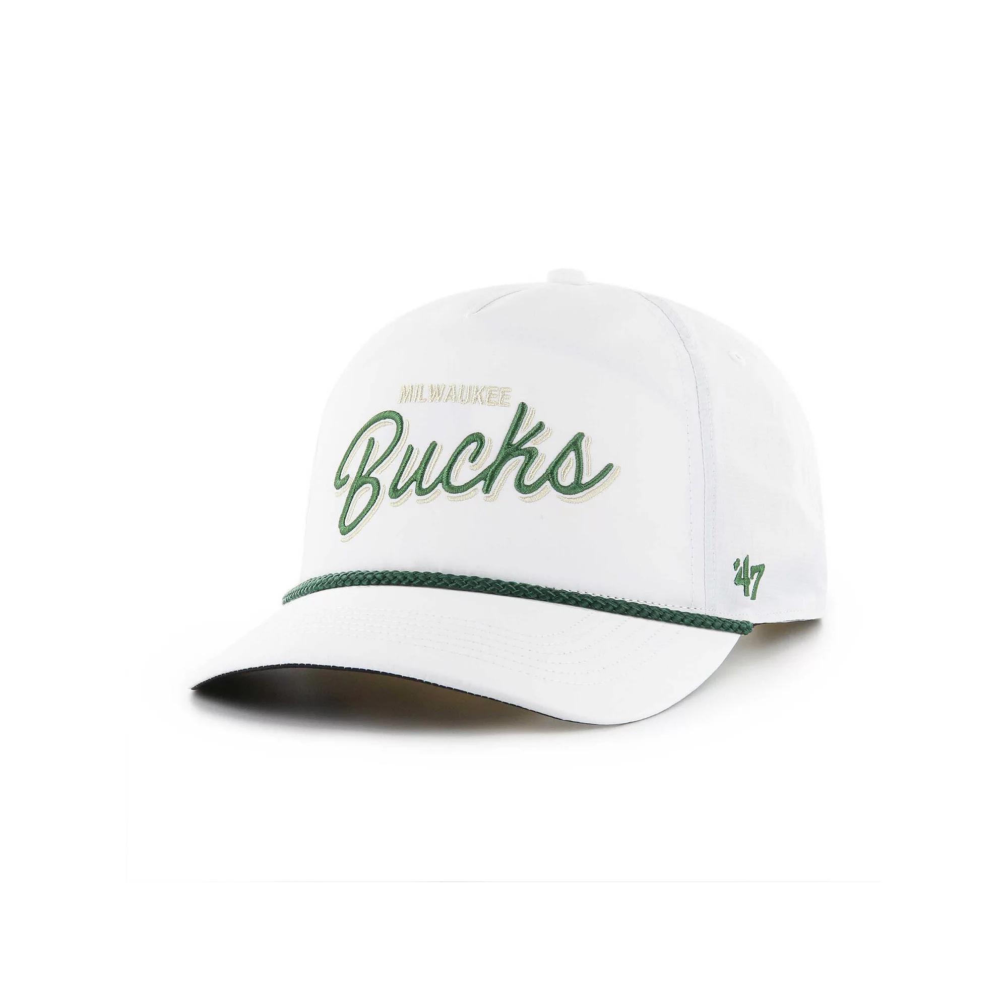 Men's '47 White Milwaukee Bucks Fairway Hitch brrr Adjustable Hat Product Image
